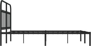 vidaXL vidaXL Metalowa rama łóżka z wezgłowiem, czarna, 140x190 cm 7