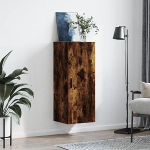 vidaXL vidaXL Szafka wisząca, przydymiony dąb, 34,5x34x90 cm 3