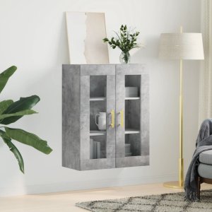 vidaXL vidaXL Szafka wisząca, szarość betonu, 69,5x34x90 cm 3