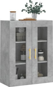 vidaXL vidaXL Szafka wisząca, szarość betonu, 69,5x34x90 cm 4