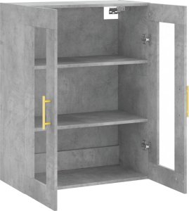 vidaXL vidaXL Szafka wisząca, szarość betonu, 69,5x34x90 cm 6