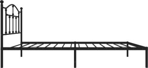 vidaXL vidaXL Metalowa rama łóżka z wezgłowiem, czarna, 80x200 cm 6