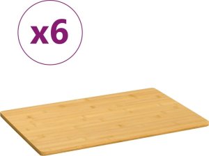 vidaXL vidaXL Talerze śniadaniowe, 6 szt., 35x23x0,8 cm, bambus 1