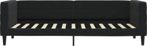 vidaXL vidaXL Sofa z materacem do spania, czarna, 80x200 cm, aksamit 4