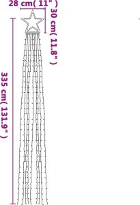Pokrowiec vidaXL vidaXL Lampki choinkowe, 320 LED, ciepłe białe światło, 375 cm 10