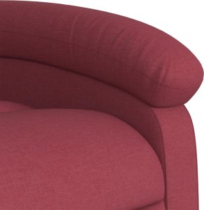 vidaXL vidaXL Fotel rozkładany, winna czerwień, obity tkaniną 8