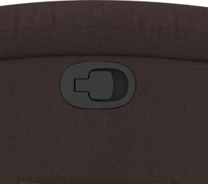 vidaXL vidaXL Fotel rozkładany, ciemnobrązowy, obity tkaniną 8