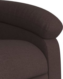 vidaXL vidaXL Fotel rozkładany, ciemnobrązowy, obity tkaniną 9