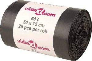 vidaXL vidaXL Worki na śmieci, 250 szt., czarne, 60 L 2