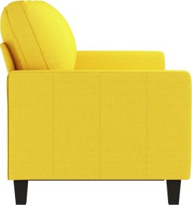 vidaXL vidaXL Sofa 3-osobowa, jasnożółta, 180 cm, tapicerowana tkaniną 4