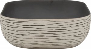Umywalka vidaXL vidaXL Umywalka nablatowa, szaro-czarna, prostokątna, 48x37,5x13,5 cm 5