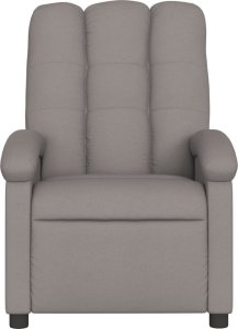 vidaXL vidaXL Rozkładany fotel masujący, taupe, obity tkaniną 4