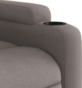 vidaXL vidaXL Fotel rozkładany, kolor taupe, obity tkaniną 8