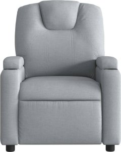 vidaXL vidaXL Fotel rozkładany, jasnoszary, tapicerowany tkaniną 3