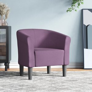 vidaXL vidaXL Fotel klubowy, fioletowy, obity tkaniną 1