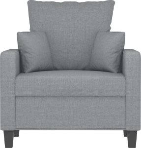 vidaXL vidaXL Fotel, jasnoszary, 60 cm, obity tkaniną 3