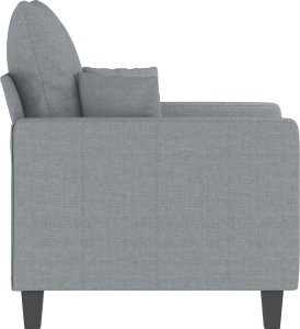 vidaXL vidaXL Fotel, jasnoszary, 60 cm, obity tkaniną 4