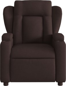 vidaXL vidaXL Rozkładany fotel masujący, ciemnobrązowy, obity tkaniną 7