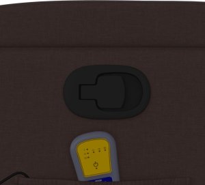 vidaXL vidaXL Rozkładany fotel masujący, ciemnobrązowy, obity tkaniną 9