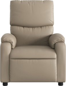 vidaXL vidaXL Rozkładany fotel masujący, cappuccino, obity sztuczną skórą 4