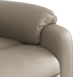 vidaXL vidaXL Rozkładany fotel masujący, cappuccino, obity sztuczną skórą 9