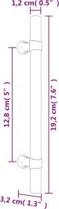 vidaXL vidaXL Uchwyty do szafek, 10 szt., srebrne, 128 mm, stal nierdzewna 8