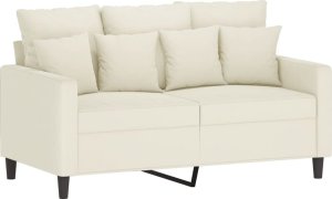 vidaXL vidaXL Sofa 2-osobowa, kremowy, 120 cm, tapicerowana aksamitem 2