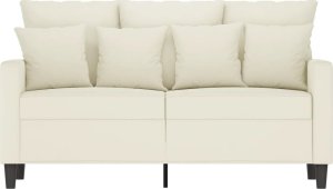 vidaXL vidaXL Sofa 2-osobowa, kremowy, 120 cm, tapicerowana aksamitem 3