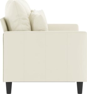 vidaXL vidaXL Sofa 2-osobowa, kremowy, 120 cm, tapicerowana aksamitem 4