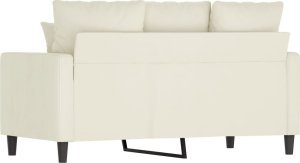 vidaXL vidaXL Sofa 2-osobowa, kremowy, 120 cm, tapicerowana aksamitem 5