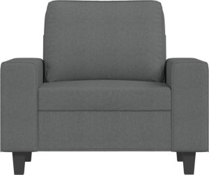 vidaXL vidaXL Fotel, ciemnoszary, 60 cm, obity tkaniną 3