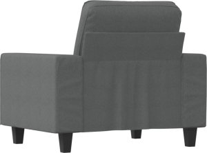vidaXL vidaXL Fotel, ciemnoszary, 60 cm, obity tkaniną 5