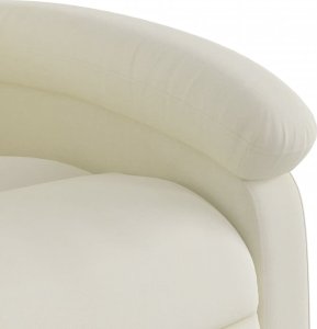 vidaXL vidaXL Rozkładany fotel masujący, elektryczny, kremowy, aksamit 10