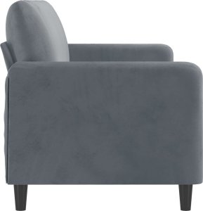 vidaXL vidaXL Sofa 3-osobowa, ciemnoszara, 180 cm, obita aksamitem 4
