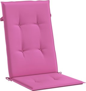 vidaXL Poduszki na krzesła z wysokim oparciem, 6 szt., różowe, tkanina 4