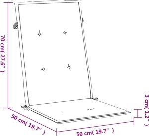 vidaXL Poduszki na krzesła z wysokim oparciem, 6 szt., różowe, tkanina 9