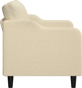 vidaXL vidaXL 2-osobowa sofa, kremowa, 140 cm, tapicerowana tkaniną 4