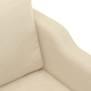 vidaXL vidaXL 2-osobowa sofa, kremowa, 140 cm, tapicerowana tkaniną 6