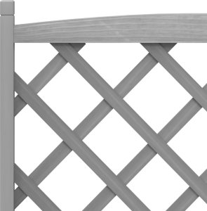 vidaXL vidaXL Donica z trejażem, szara, lite drewno jodłowe 7