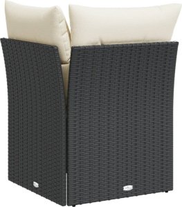 vidaXL vidaXL Narożny moduł sofy z poduszkami, czarny, polirattan 6