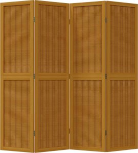 vidaXL vidaXL Parawan pokojowy, 4-panelowy, brązowy, lite drewno paulowni 4