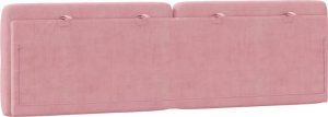 vidaXL vidaXL Poduszka na wezgłowie, różowa, 160 cm, aksamitna 7