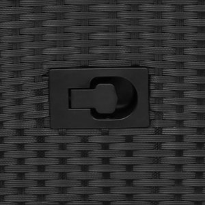 vidaXL vidaXL Rozkładany fotel ogrodowy z poduszkami, czarny polirattan 9