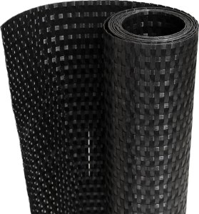 vidaXL vidaXL Parawan balkonowy, czarny, 300x90 cm, polirattan 2