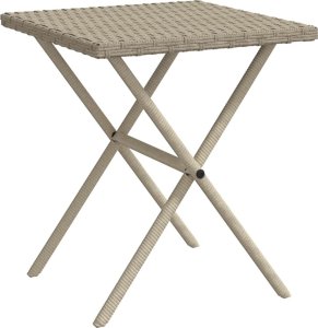 vidaXL vidaXL Leżaki ze stolikiem, 2 szt., jasnoszare, polirattan 8