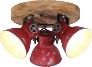 Lampa sufitowa vidaXL vidaXL Lampa sufitowa, 25 W, postarzany czerwony, 35x35x25 cm, E27 1