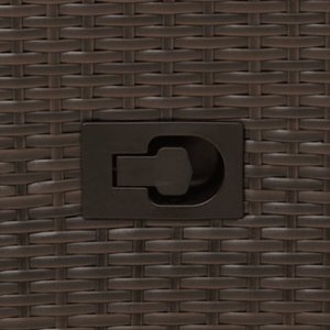 vidaXL vidaXL Rozkładane fotele ogrodowe, 2 szt, poduszki, brązowy rattan PE 9