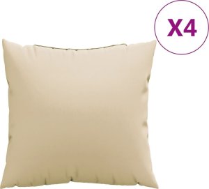 vidaXL vidaXL Poduszki na sofę, 4 szt., beżowe, 60x60 cm, tkanina 2