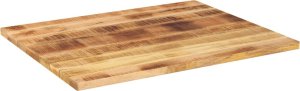 vidaXL Blat do stołu, 100x80x2,5 cm, prostokątny, surowe drewno mango 2