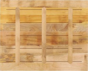 vidaXL Blat do stołu, 100x80x2,5 cm, prostokątny, surowe drewno mango 5